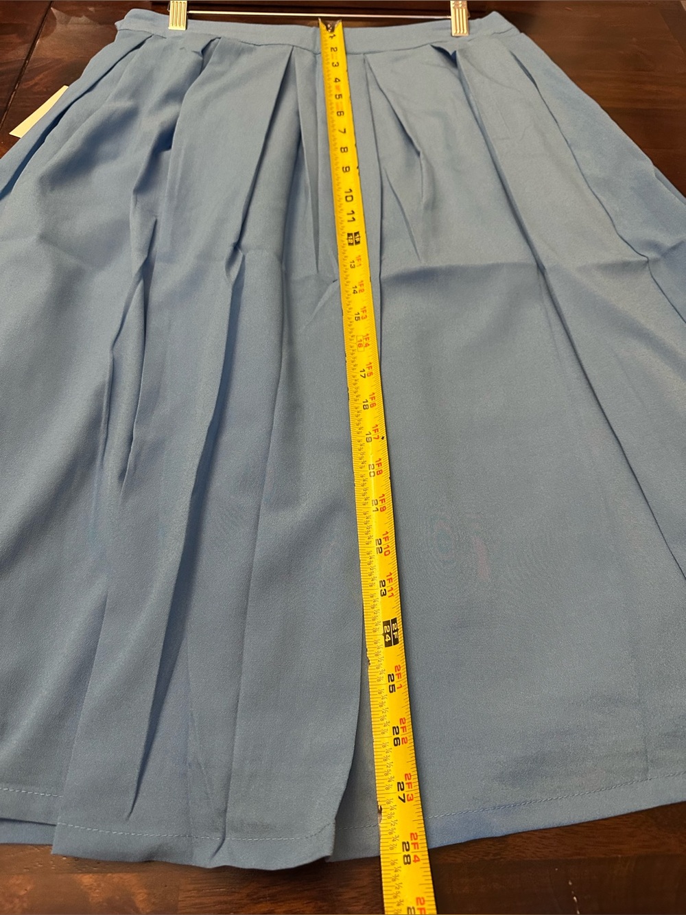 NWT Unique Vintage Tulip B. XL 70’s-80’s Blue Pleated Midi Skirt - Picture 9 of 9